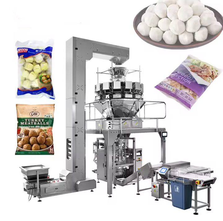 Automatic Frozen Food Vacuum Doypack Machine Fish Ball Shrimp Ball Pouch Packing Machine